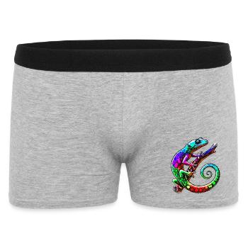 Gecko - Männer Boxer Shorts - Grau meliert - Vorne