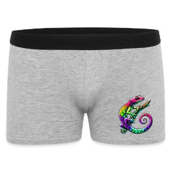 Gecko - Männer Boxer Shorts - Grau meliert - Vorne
