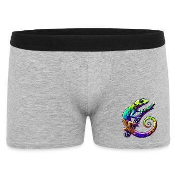 Gecko - Männer Boxer Shorts - Grau meliert - Vorne