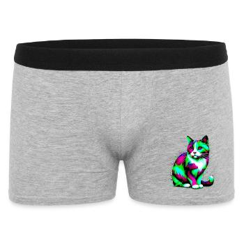 Cat - Men's Boxer Shorts - heather grey - Front