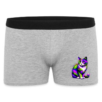 Cat - Men's Boxer Shorts - heather grey - Front