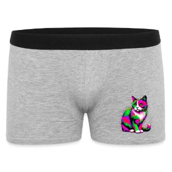 Cat - Men's Boxer Shorts - heather grey - Front
