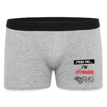 JE PEUX PAS J AI PETANQUE - Boxer Homme - gris chiné - Devant