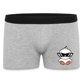 Vogel Sonnenbrille Cool schwarze Brille Coolness - Männer Boxer Shorts - Grau meliert - Vorne
