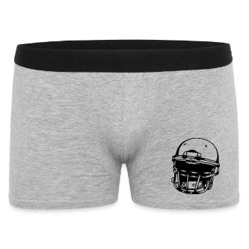 American Football Helm Skizze - Männer Boxer Shorts - Grau meliert - Vorne