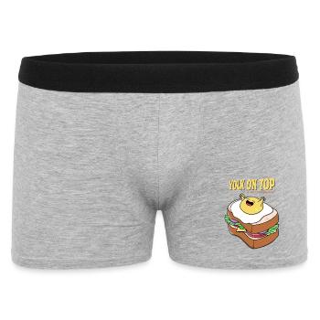 Yolk on Top - Men's Boxer Shorts - heather grey - Front