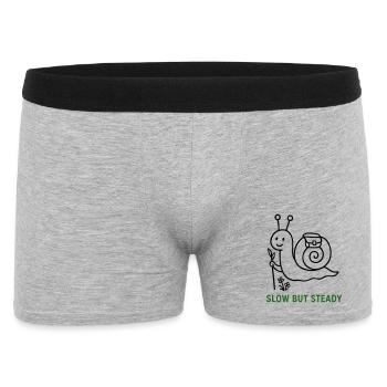 Escargot lent mais régulier - Boxer Homme - gris chiné - Devant