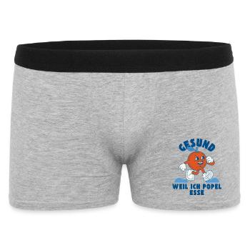 En bonne santé parce que je mange des crottes de nez – dicton effronté - Boxer Homme - gris chiné - Devant