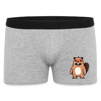 Beaver - Men's Boxer Shorts - heather grey - Front