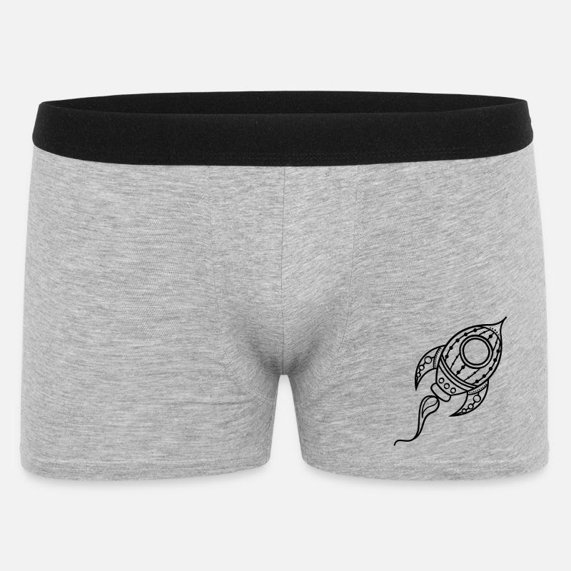Fusée Doodle Voyage dans l’espace - Boxer Homme - gris chiné