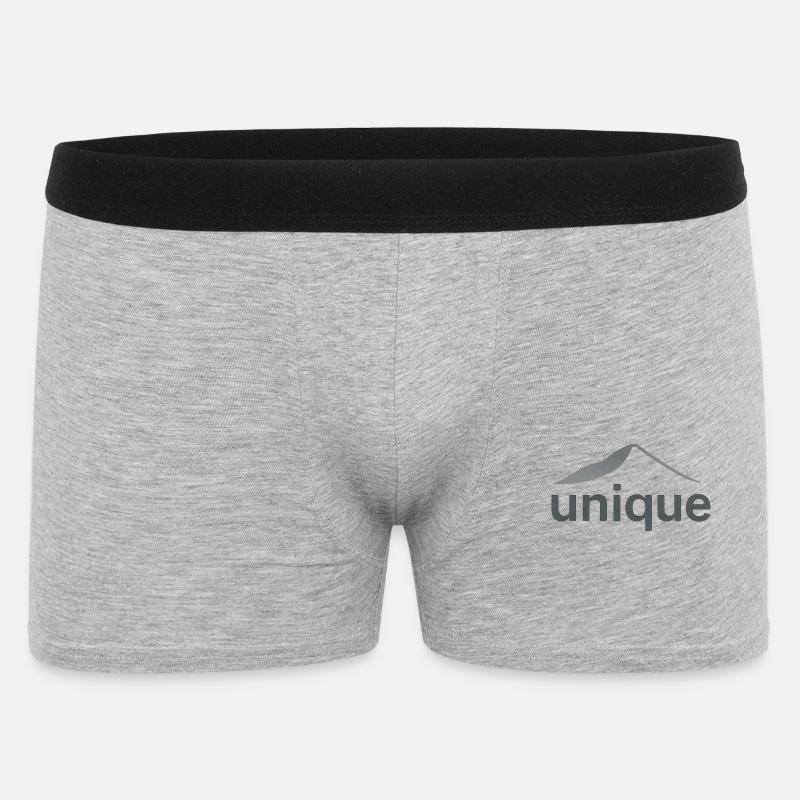 "Einzigartiges Bergdesign" - Männer Boxer Shorts - Grau meliert