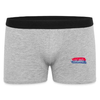 Lugano Souvenir T-Shirt - Boxer Homme - gris chiné - Devant