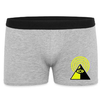 Pyramide Eye - Männer Boxer Shorts - Grau meliert - Vorne