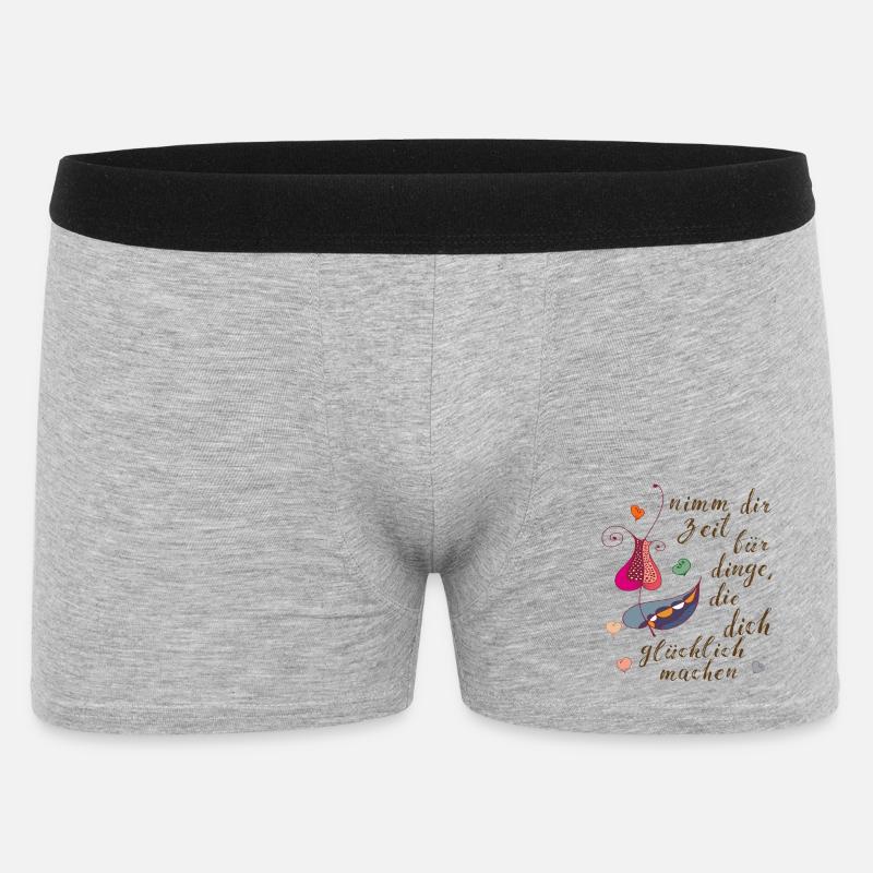 Nimm dir Zeit - Männer Boxer Shorts - Grau meliert