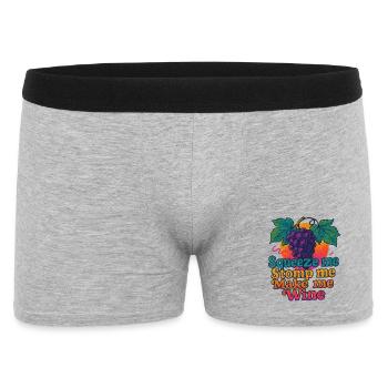 T-shirt avec citation sur la vigne - Boxer Homme - gris chiné - Devant