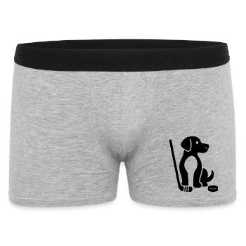 Teckel Beagle Maître Maître De Hockey sur Glace - Boxer Homme - gris chiné - Devant