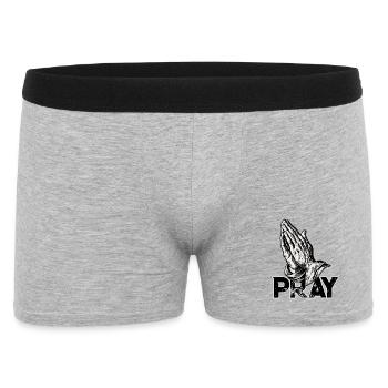 Praying Hands Pray - Men's Boxer Shorts - heather grey - Front