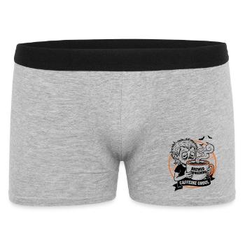 Illustration de tasse à café hantée - Boxer Homme - gris chiné - Devant