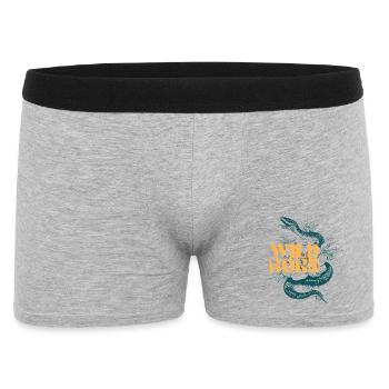 Wild Born Animal Motif Design - Men's Boxer Shorts - heather grey - Front