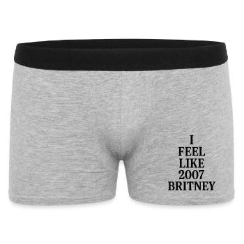 JE ME SENS COMME LA BRITNEY DE 2007 - Boxer Homme - gris chiné - Devant