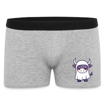 Bull Halloween Ghost - Men's Boxer Shorts - heather grey - Front
