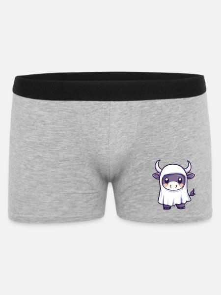 Bull Halloween Ghost - Men's Boxer Shorts - heather grey