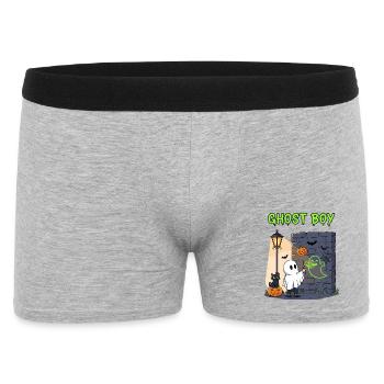 Ghost Boy Halloween Graffiti - Men's Boxer Shorts - heather grey - Front