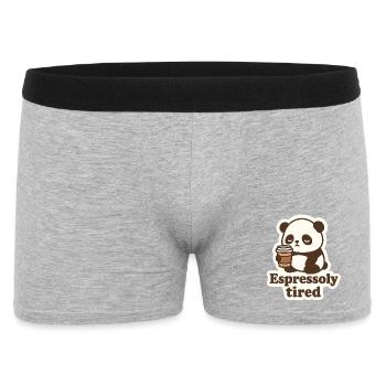 Espressoly Tired Panda - Men's Boxer Shorts - heather grey - Front