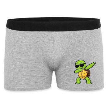 Dab Turtle with sunglasses - Men's Boxer Shorts - heather grey - Front