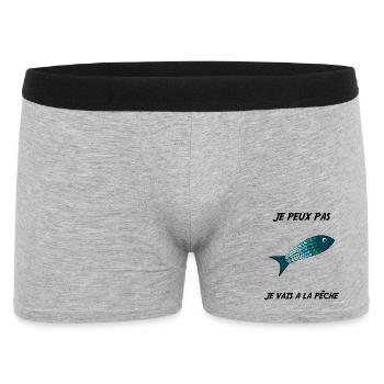 PÊCHE. RETRAITE. RETRAITE. RETRAITEE - Boxer Homme - gris chiné - Devant