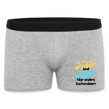 Error Helper Gradient Script - Men's Boxer Shorts - heather grey - Front