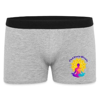 Find a Peace Within Mandala Glow - Men's Boxer Shorts - heather grey - Front