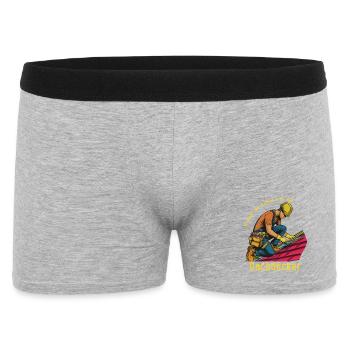 Roofer Illustration, Do as You Think! - Men's Boxer Shorts - heather grey - Front
