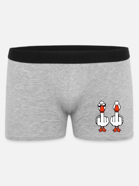 2 Oche Oche Doppio Dito Medio Duo Amici Duo - Boxer da uomo - grigio melange