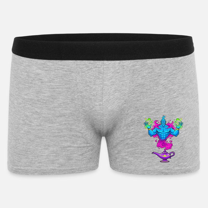 Geist aus der Lampe - Männer Boxer Shorts - Grau meliert