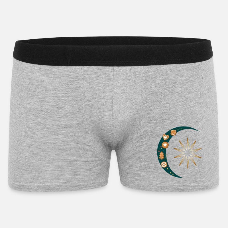 Pfefferkuchen - Männer Boxer Shorts - Grau meliert