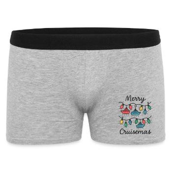 Merry Cruise Mas Funny Christmas Cruise - Men's Boxer Shorts - heather grey - Front