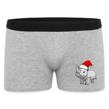Rhino Christmas - Men's Boxer Shorts - heather grey - Front