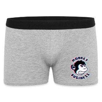 Monkey Business 3D – Urban Monkey Art - Men's Boxer Shorts - heather grey - Front