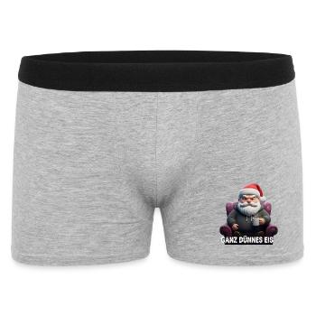 Genervter Santa Claus mit Kaffee – Ganz Dünnes Eis - Men's Boxer Shorts - heather grey - Front