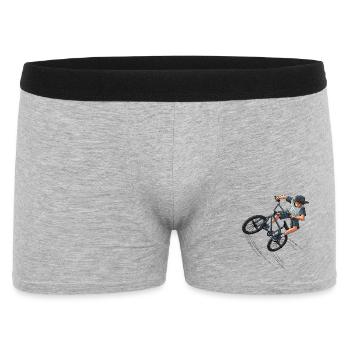 Freestyle BMX Street Artwork Trick Rider Street - Men's Boxer Shorts - heather grey - Front