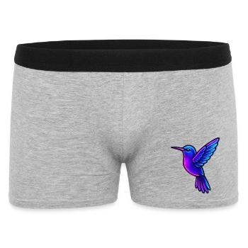Neon Hummingbird Animals - Men's Boxer Shorts - heather grey - Front