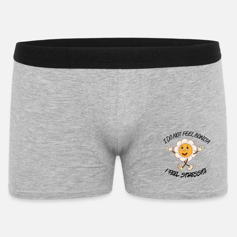 Charme de dessin animé fleur joyeuse - Boxer Homme - gris chiné