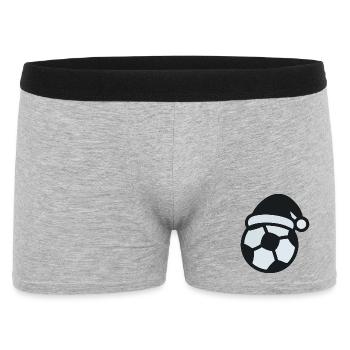 Soccer Snowman Christmas Sports - Men's Boxer Shorts - heather grey - Front