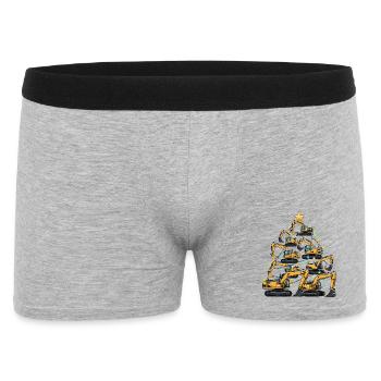 Funny Excavator Christmas Tree Gift - Men's Boxer Shorts - heather grey - Front