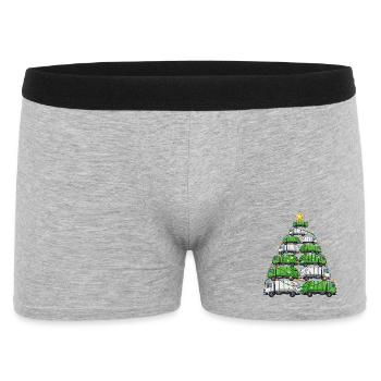 Cadeau drôle de sapin de Noël pour camion poubelle - Boxer Homme - gris chiné - Devant