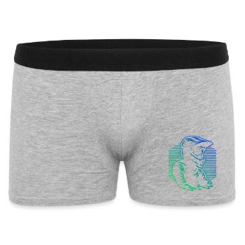 Motocross Motiv für echte Liebhaber - Männer Boxer Shorts - Grau meliert - Vorne