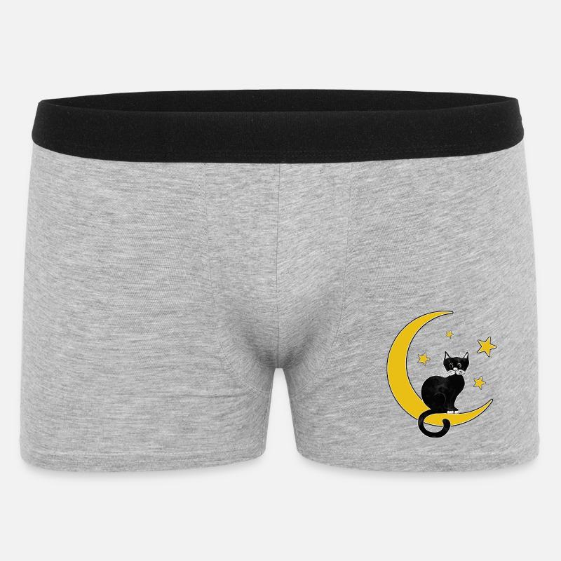 Katze - Männer Boxer Shorts - Grau meliert
