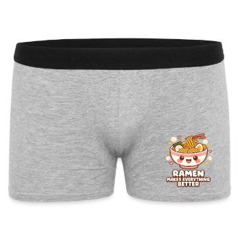 Bol de nouilles ramen Kawaii - Boxer Homme - gris chiné - Devant