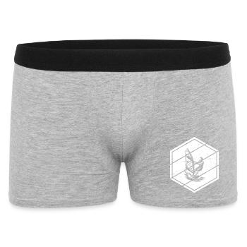 Motif de planche à voile qui fonctionne immédiatement - Boxer Homme - gris chiné - Devant